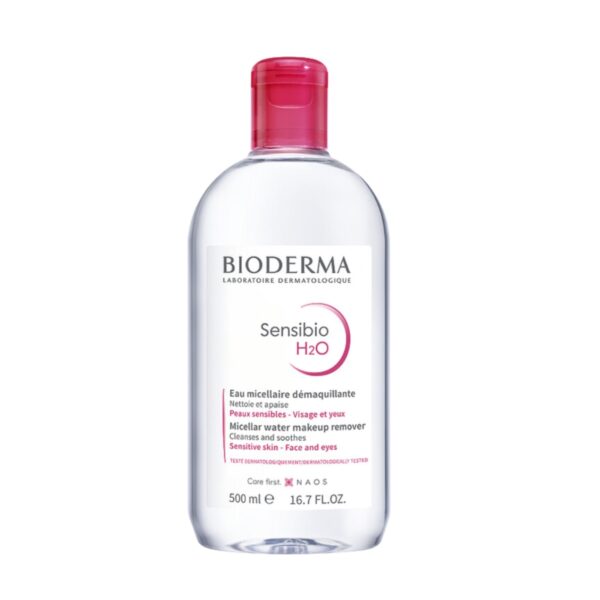 Bioderma Sensibio H2O 500ml Skin Deserves Respect Micelle Solution Κολλοειδές Διάλυμα Καθαρισμού και Ντεμακιγιάζ Προσώπου και Ματιών