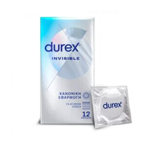 Durex Προφυλακτικά Invisible Extra Sensitive Λεπτά 12τμχ