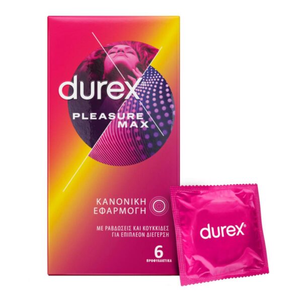 Durex Προφυλακτικά Pleasure Max με Ραβδώσεις 6τμχ