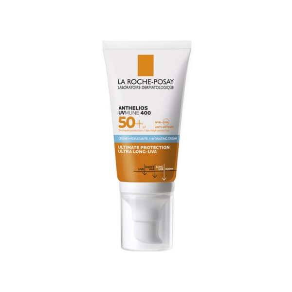 La Roche Posay Anthelios Uvmune 400 Hydrating Cream SPF50+ Αντηλιακή Ενυδατική Κρέμα Προσώπου με Άρωμα, 50ml