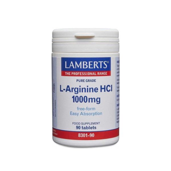 Lamberts L-Arginine HCl 1000mg 90 ταμπλέτες