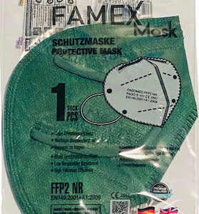 Famex Fagomed Μάσκα Προστασίας FFP2 Green 1τμχ