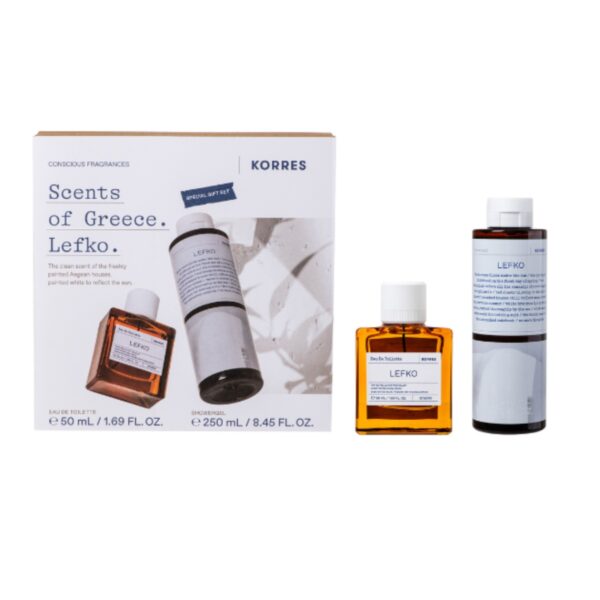 Korres Lefko Special Gift Set με Eau de Toilette Lefko Άρωμα, 50ml & Shower Gel Αφρόλουτρο Σώματος, 250ml, 1σετ