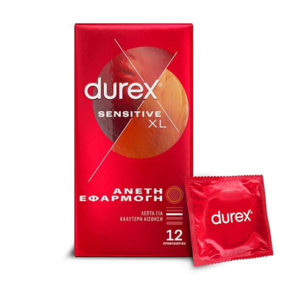 Durex Προφυλακτικά Sensitive XL Μεγάλα και Λεπτά 12τμχ