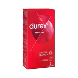 Durex Προφυλακτικά Πολύ Λεπτά Sensitive, 6τεμ