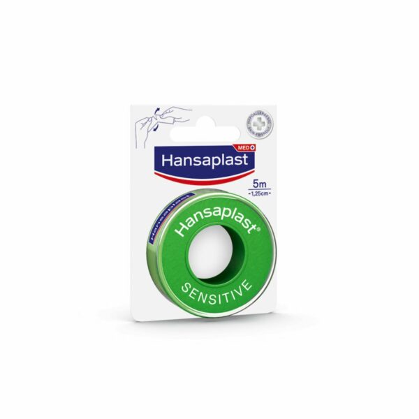 Hansaplast Sensitive Fixation Tape Υποαλλεργική Επιδεσμική Ταινία Χωρίς Λάτεξ 5m x 1,25cm, 1τεμ