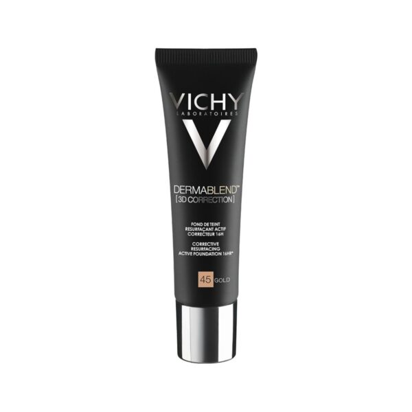 Vichy Dermablend 3D No.45 Make Up Ενεργής Διόρθωσης 16 Ωρών για Υψηλή Κάλυψη και Επανόρθωση, 30ml