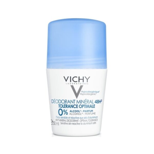 Vichy Mineral Optimal Tolerance Αποσμητικό 48h σε Roll-On Χωρίς Αλουμίνιο 50ml