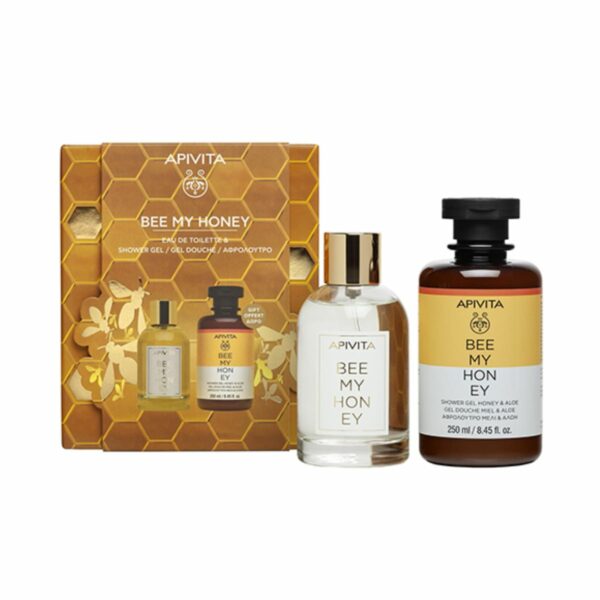 Apivita Bee My Honey Promo Eau De Toilette Unisex Άρωμα, 100ml & Δώρο Shower Gel Αφρόλουτρο Σώματος, 250ml, 1σετ