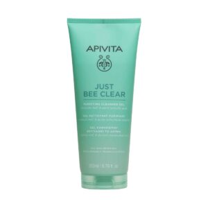 Apivita Just Bee Clear Purifying Cleansing Gel, Καθαριστικό Τζελ Προσώπου για Λιπαρή Επιδερμίδα ή με Τάση Ακμής 200ml