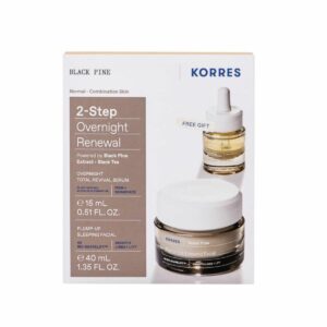 Korres Black Pine Promo Plump-Up Sleeping Facial Κρέμα Νύχτας με Μαύρη Πεύκη 4D για Σύσφιγξη & Lifting, 40ml & Δώρο Overnight Total Revival Serum Ορός Προσώπου για Ολική Ανανέωση, 15ml, 1σετ