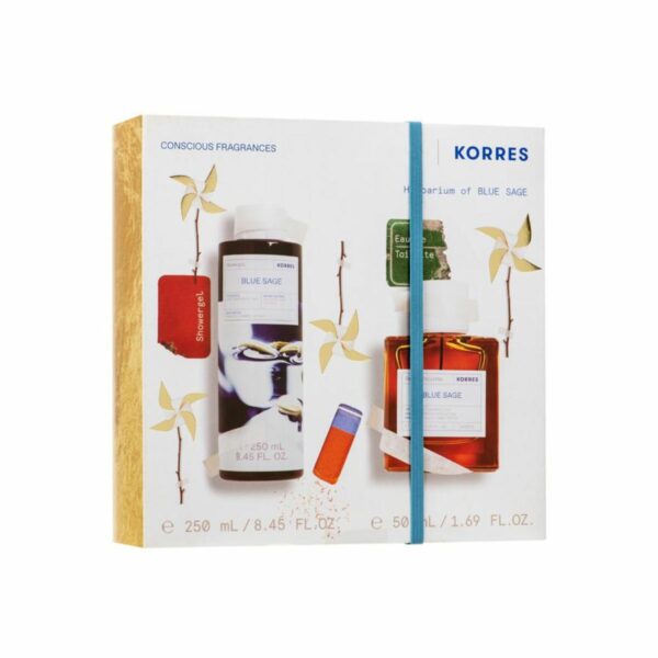 Korres Promo Blue Sage Ανδρικό Αφρόλουτρο, 250ml & Blue Sage Eau De Toilette Ανδρικό Άρωμα, 50ml, 1σετ