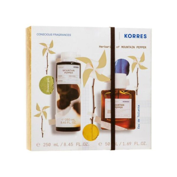 Korres Promo Mountain Pepper Αφρόλουτρο, 250ml & Eau De Toilette Ανδρικό Άρωμα, 50ml, 1σετ