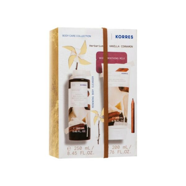 Korres Promo με Vanilla Cinnamon Ενυδατικό Αφρόλουτρο Βανίλια & Κανέλα, 250ml & Body Milk Ενυδατικό Γαλάκτωμα Σώματος Βανίλια & Κανέλα, 200ml, 1σετ