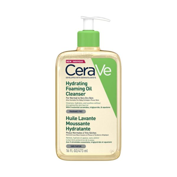 CeraVe Hydrating Foaming Cleansing Oil Λάδι Καθαρισμού για Ξηρά & Ευαίσθητα Δέρματα, 473ml