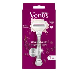 Gillette Venus ComfortGlide Sugarberry Γυναικεία Ξυριστική Μηχανή με 1 Ανταλλακτική Κεφαλή