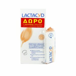 Lactacyd Intimate Washing Lotion Καθημερινή Προστασία & Φροντίδα για την Ευαίσθητη Περιοχή, 300ml & ΔΩΡΟ Intimate Wipes Υγρά Μαντηλάκια Καθαρισμού Ευαίσθητης Περιοχής, 15 τεμάχια