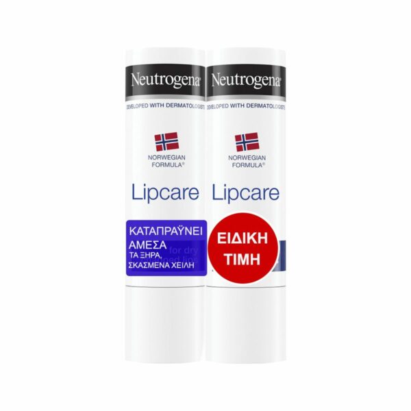 Neutrogena Promo Lipcare Ενυδατικό Στικ Χειλιών, 2x4.8g