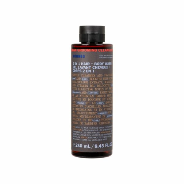 Korres Athenian Grooming 2 in 1 Σαμπουάν & Αφρόλουτρο για Άνδρες, 250ml